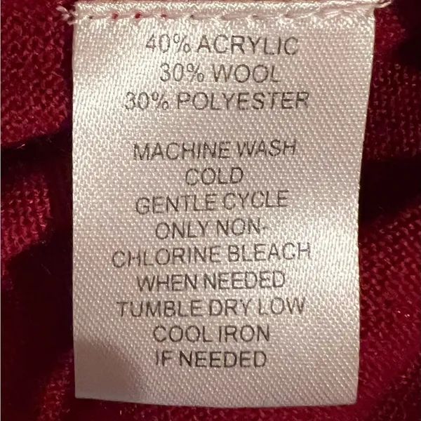 Red V Neck Ann Taylor Loft sweater size medium. - Image 5