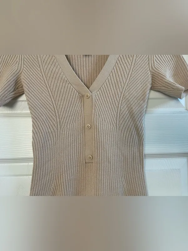 Women’s Alo Yoga Supernatural Sweater Dress Beige Macadamia Size XS - Image 6
