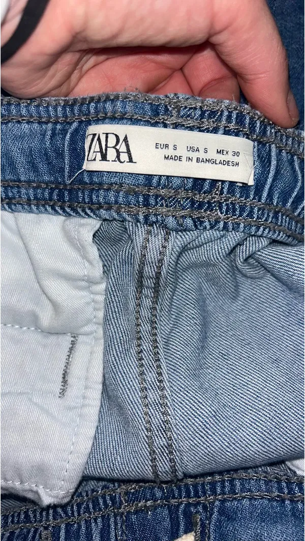 ZARA High-Waisted Shorts Jean Denim - Image 2
