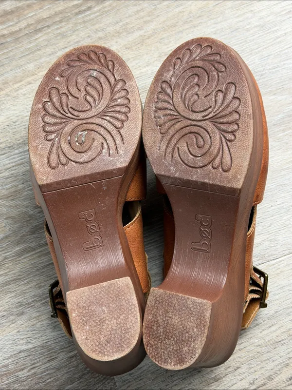 b.o.c. Born Concept Cecila Platform Clogs Brown Slingback Heels Size 9M - Image 14