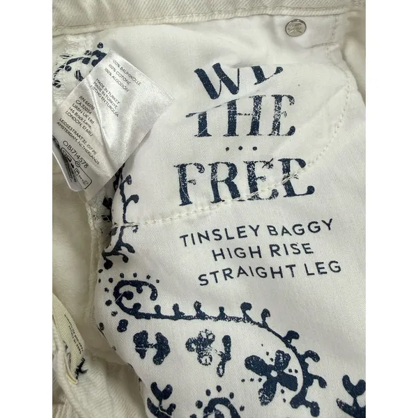 We the Free by Free People Tinsley Baggy High Rise Straight Leg Jeans Women's 27 - Image 15