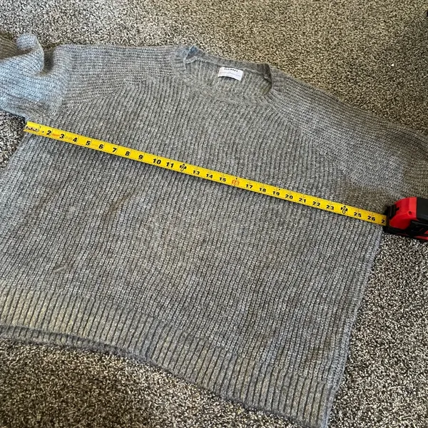 Old Navy Gray Ribbed Long Sleeve Pullover Crewneck Sweater XL - Image 6