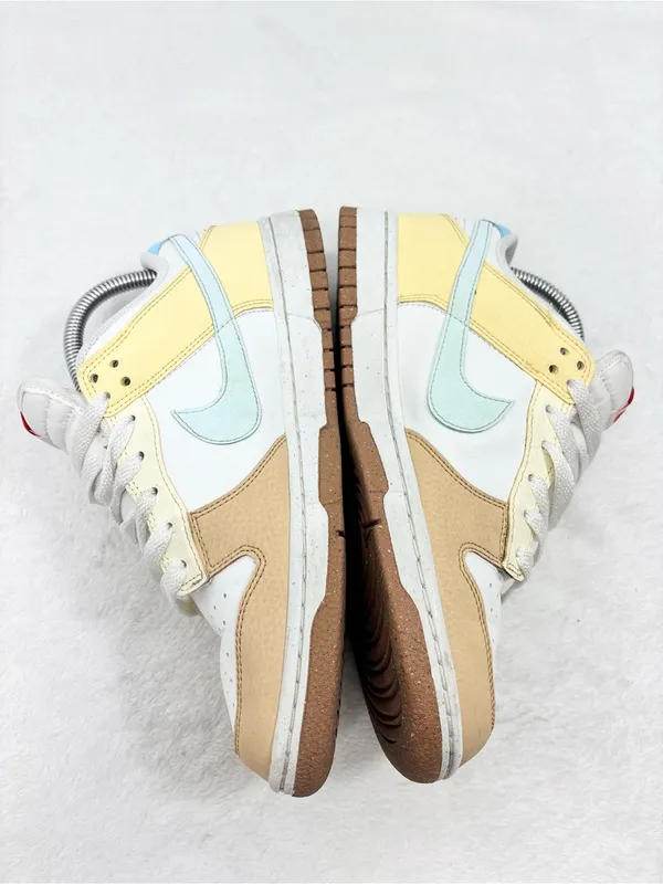 Nike Women’s Dunk Low Next Nature Soft Yellow Aquarius Blue Size 8 - Image 6