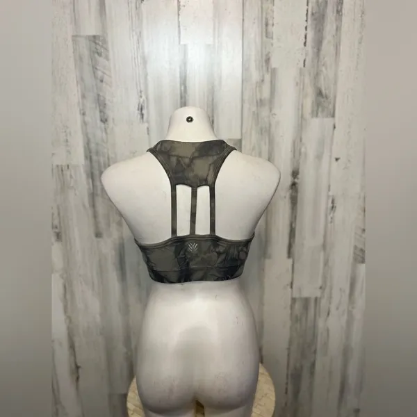 Gray marble print sports bra Gray Size M - Image 4