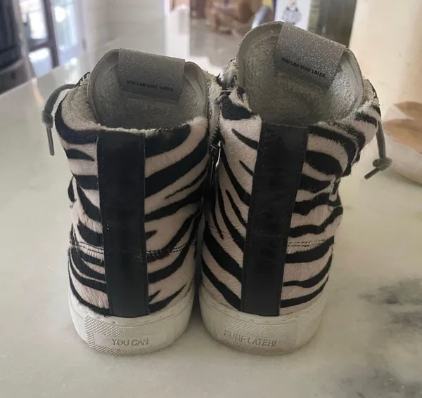 P448 Sneakers Zebra High Top Sneakers - Image 3