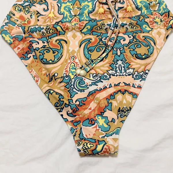Cleobella Harlow One Piece Swimsuit Las‎ Palmas Paisley Ruffle Size Medium- NWT - Image 7