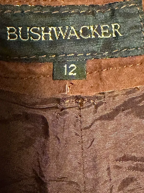 Bushwacker VTG 100% genuine leather pants brown high rise straight leg classic - Image 8