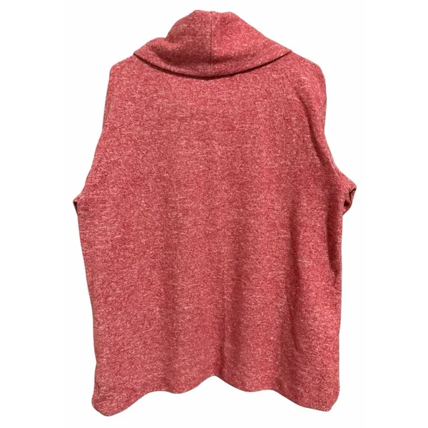 Maeve by Anthropologie‎ Fleece Cowl Neck Sweater Red Women's Size Large - Image 2