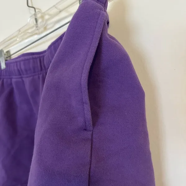 Aritzia TNA Cozy Boyfriend Fleece Purple Shorts - Image 3