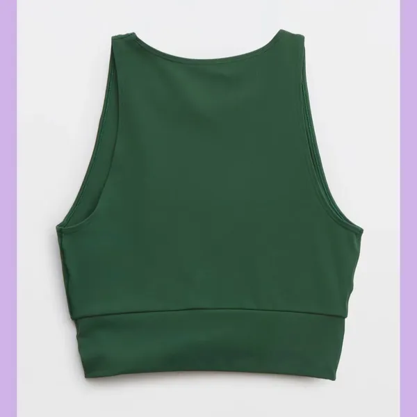 Aerie Green Twist Front Crop Top - Image 4