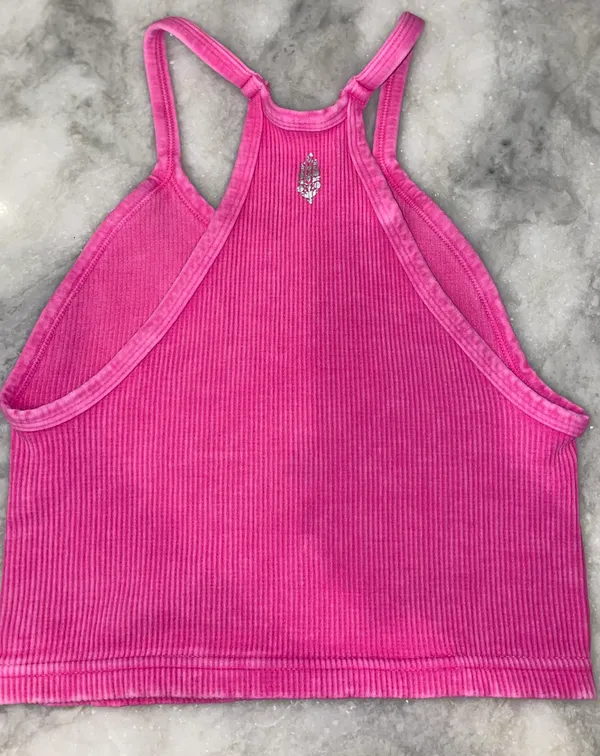 Movement Happiness Runs Vivacious Violet Ribbed Crop - Image 5