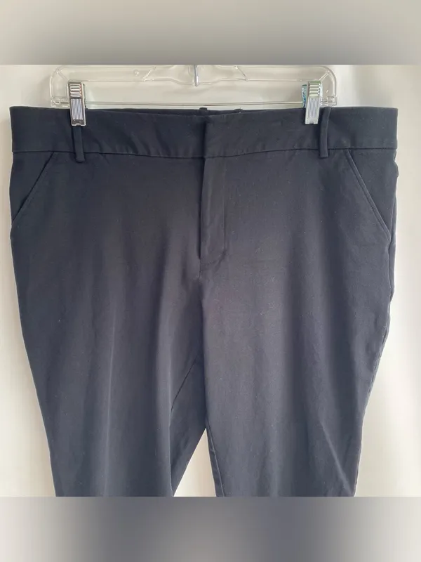 Ava & Viv black stretch crop ankle length slacks pants work going out winter 16W - Image 6