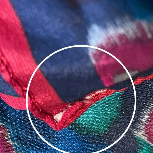 Vintage‎ Scarf Floral Long Jewel Tones Red Green Blue Classic Moody Timeless - Image 5