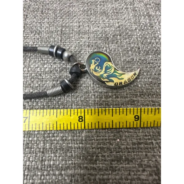 Dragon Mood Necklace Color Changing Pendant Black Cord Y2K Grunge Alt - Image 5