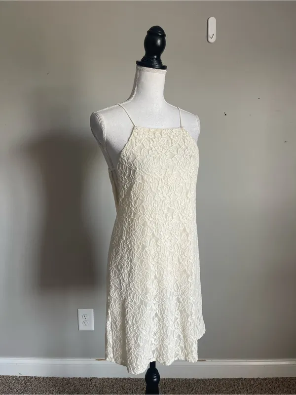 PINS & NEEDLES | Cream Lace Mini Dress Sz M - Image 3