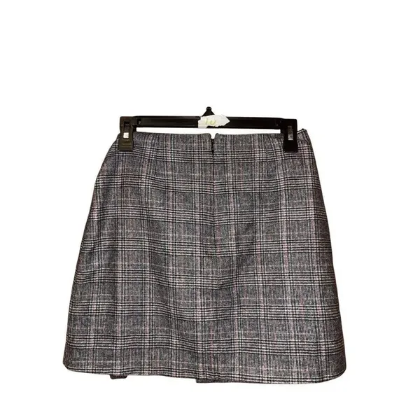 Aritzia Wilfred Dorine Front Wrap Wool Cashmere Mini Skirt plaid sz 6 #780 - Image 2