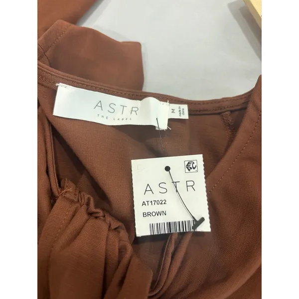 ASTR the Label Brown Twist Front Cutout‎ Long Sleeve Bodysuit Medium - Image 9