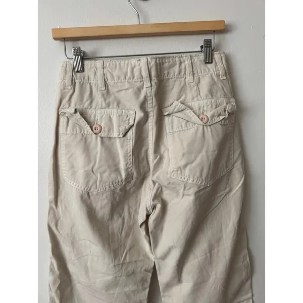 Amo 28 Army Wide Leg Trousers in Bone White - Image 8