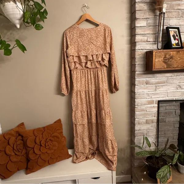 VEILED‎ COLLECTION Floral Long Sleeve Maxi Dress - Image 7