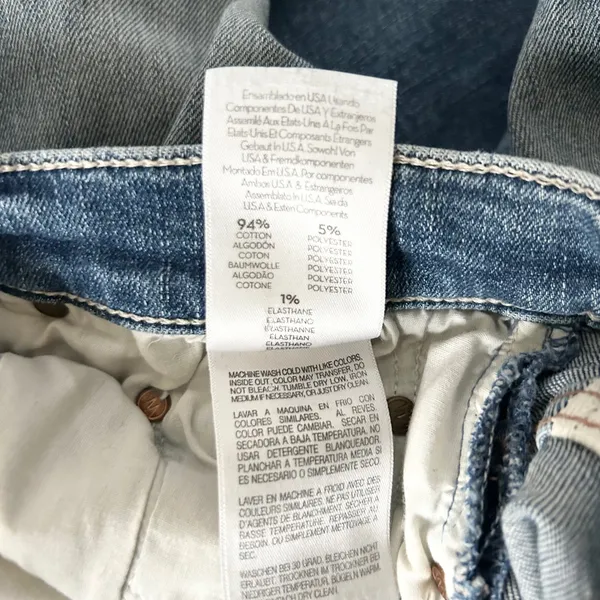 Mother The Weekender Fray Flare Raw Hem Jeans Walking On Coals Size 30 - Image 9