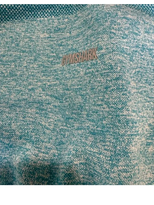 Gymshark Sky Blue Seamless High-Neck Sports Bra - Image 3