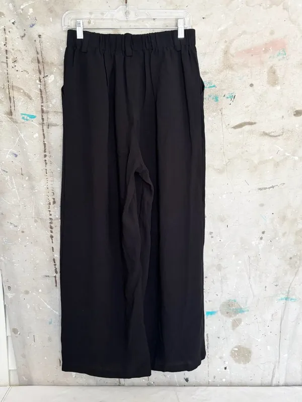 Halara High Waisted Pocket Wide Leg Flowy Solid Palazzo Casual Linen-Feel Pants - Image 5