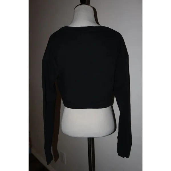 Women’s Black Cropped Gymshark Pullover - Image 4