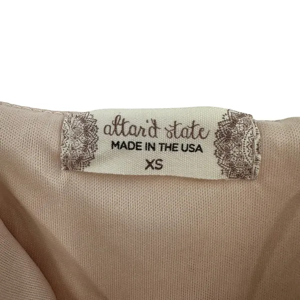 Altar'd State Size XS Sleeveless Mini Dress Floral Flower Print Pink‎ Yellow Tan - Image 4