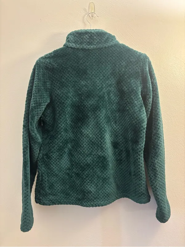 Columbia Plush Quarter-Zip Fleece Jacket Deep Forest Green Size Large - Image 6