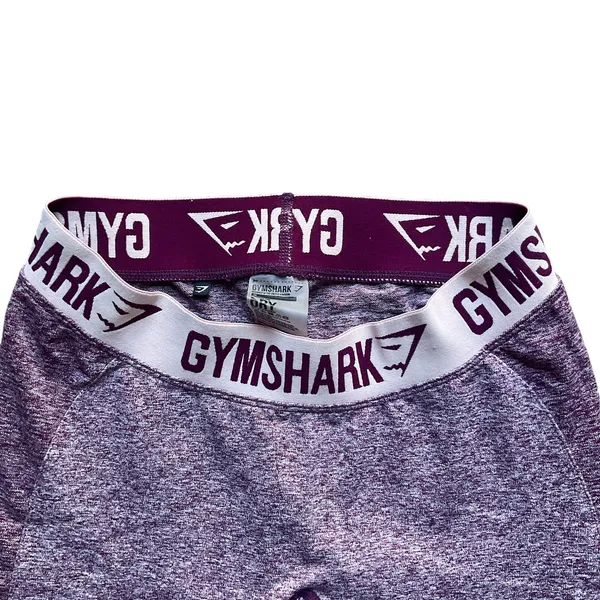 Gymshark Flex S Seamless Leggings Womens Purple Marl Pink Logo High Waist Gym - Image 3