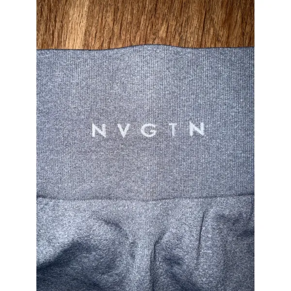 NVGTN Women Heather Grey Seamless High Waisted Workout‎ Leggings Size Medium - Image 3