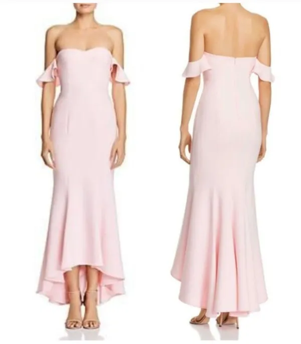 Revolve Likely Sunset Off-the-shoulder Petal Pink Dress Gown Maxi Womens New 6 - Image 2