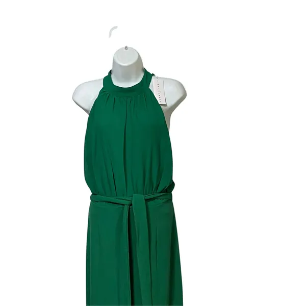 Baltic Born Green Halter Neck Wide Leg Jumpsuit XL DD6195 Emerald Formal Tie - Image 4