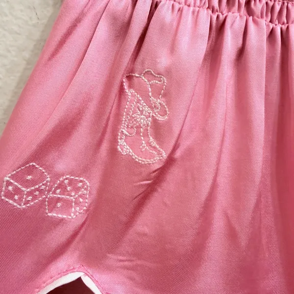 Anthropologie Pink Rose‎ Satin Smocked Waist Shortie Shorts Size XXS NWT - Image 7