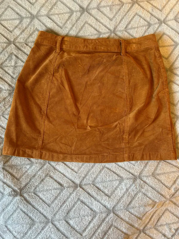 Corduroy Mini Skirt Orange Size 30 - Image 2