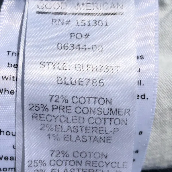 Good American NEW Skinny Jeans Raw Hem Blue Denim Size 6 / 28 Waist - Image 5