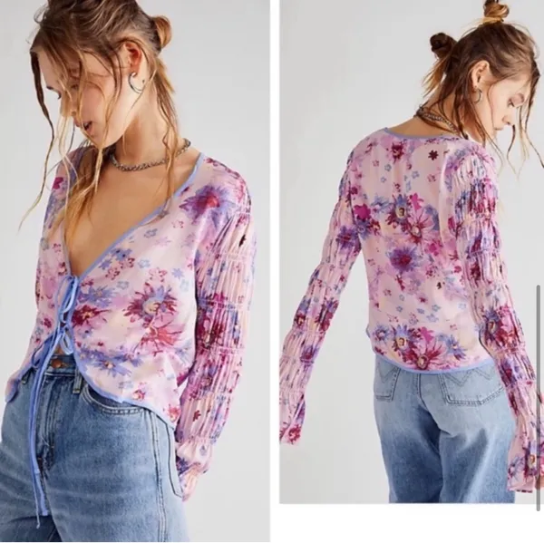 Free People Floral Top - Image 2