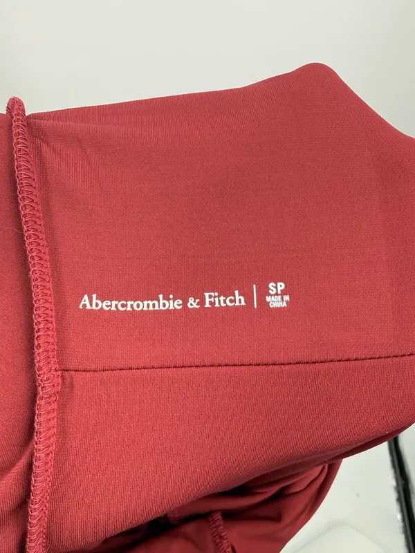 Abercrombie & Fitch Women's Burgundy Cowl Neck Midi Dress Size Small‎ Petite - Image 3