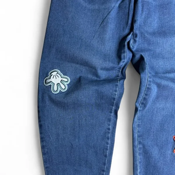 Disney Parks Her Universe Mickey Mouse Denim Joggers Large - Image 5