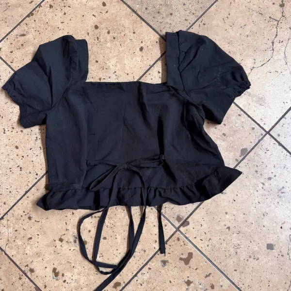 🌸Victoria's Secret Black Top with Pink Label - Image 3