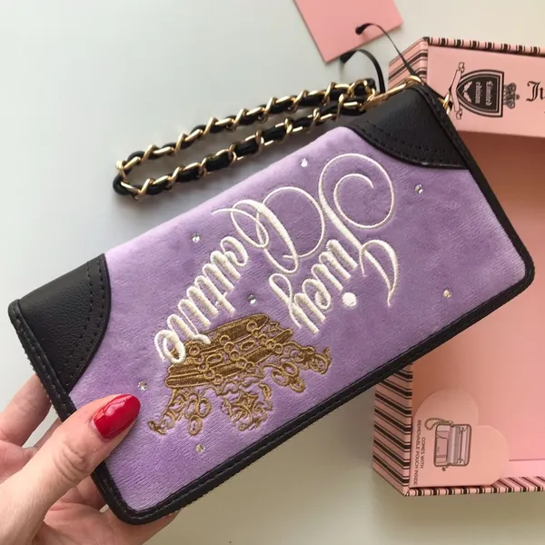 Juicy Couture Heritage Large Zip Around Purple Wallet Set NIB - Image 2