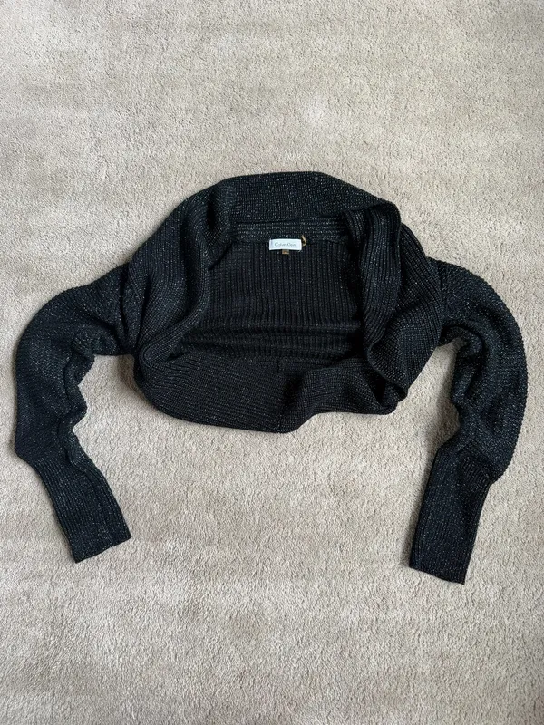 Calvin Klein Black Shimmer Shrug – Size S - Image 2