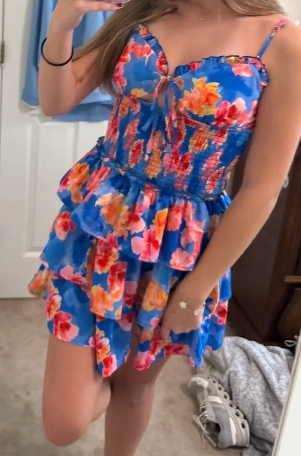 Blue Hawaiian dress - Image 3
