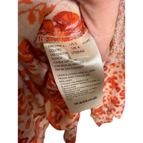 Free People Zuma Floral Tiered Skirt Women‘s Sz. 0 - Image 9
