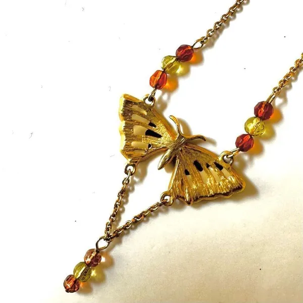 Cookie Lee butterfly beaded pendant necklace - Image 11