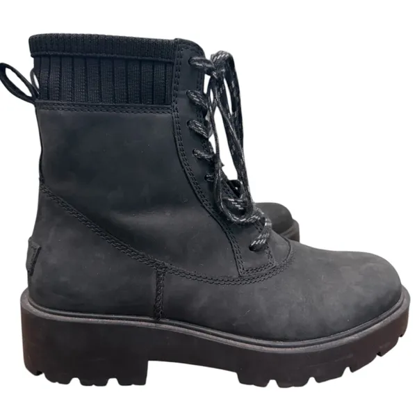 Ugg Womens Black Ballard Lace Up Boot Size 8 - Image 5