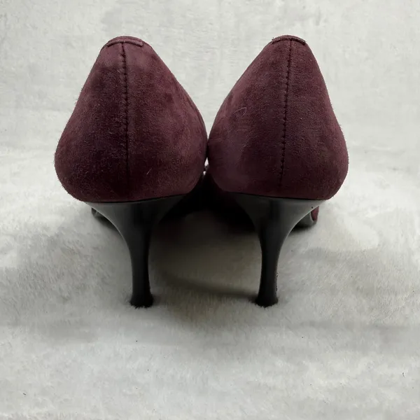 Coach Aubry P554 Burgundy Suede Horsebit Loafer Pumps Made in Italy Womens 6.5 B - Image 6