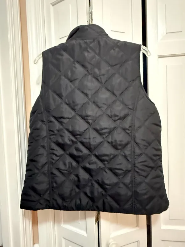 Jane Ashley Casual Lifestyle Black Quilted Vest with Size L - Image 3