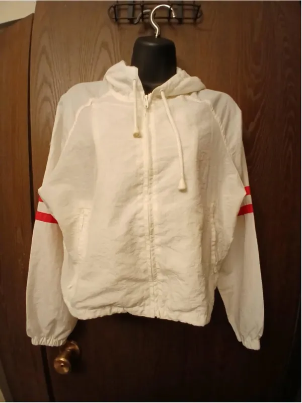 J. Galt Shanghai Women's White Cropped Zip-Up Windbreaker - Size S - INV406 - Image 7
