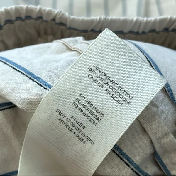 Wilfred Striped Pants organic cotton straight leg womens Cream (large) nautical - Image 2